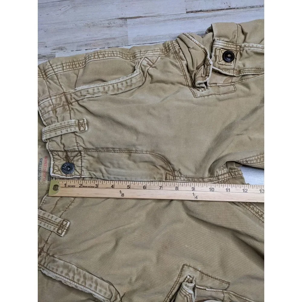 American‎ Eagle Baggy Cargo Shorts Longer Length Size 30 Distressed 11